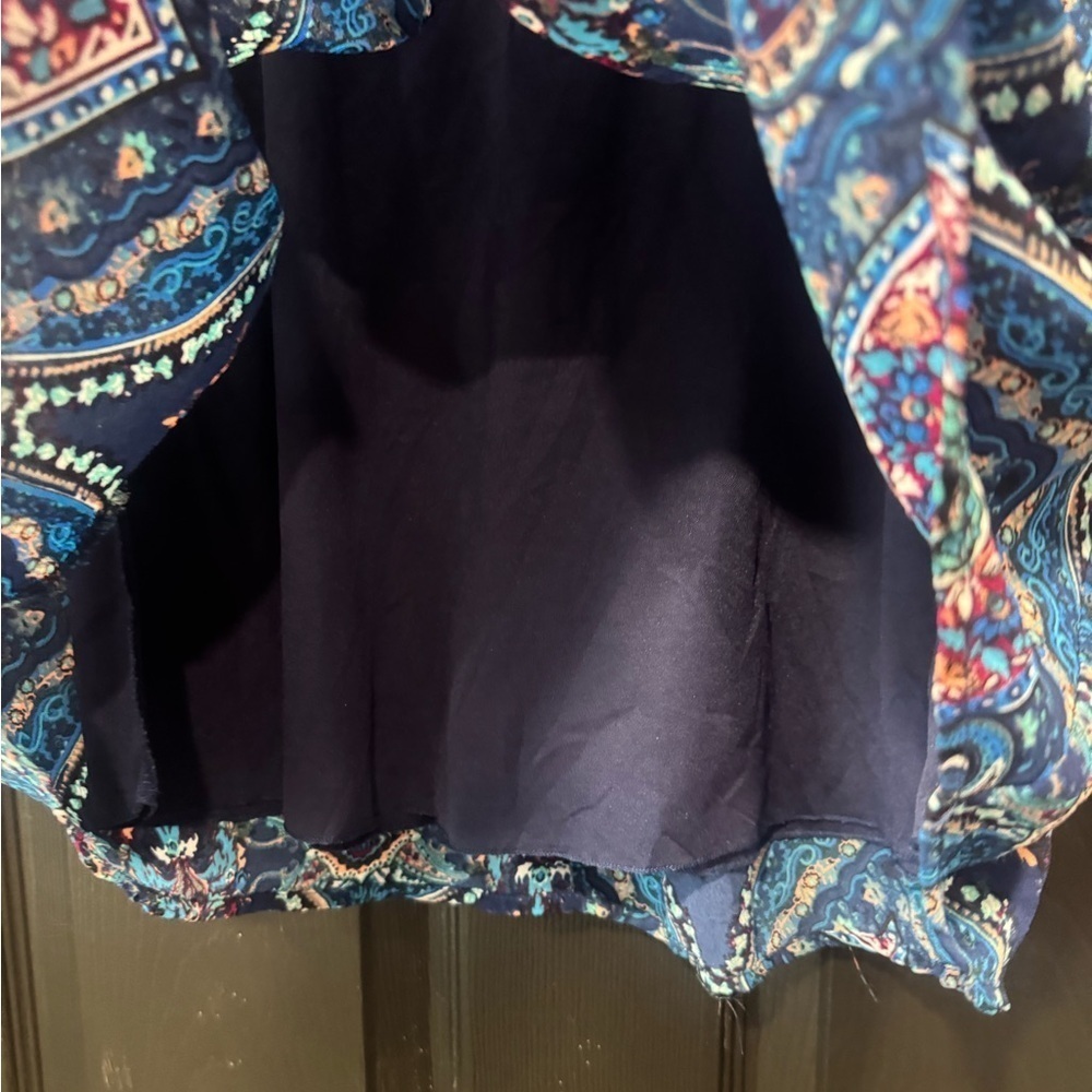 Paisley Print Blue Skirt - Picture 3 of 4